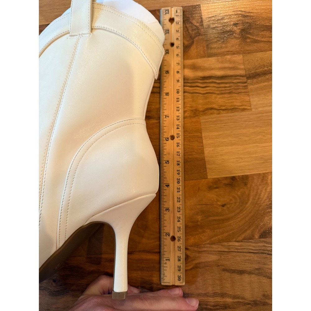 Sonoma Womens Haloa Bone White Western Heeled Ankle Boots Size 8 Med NEW fall - Picture 5 of 6